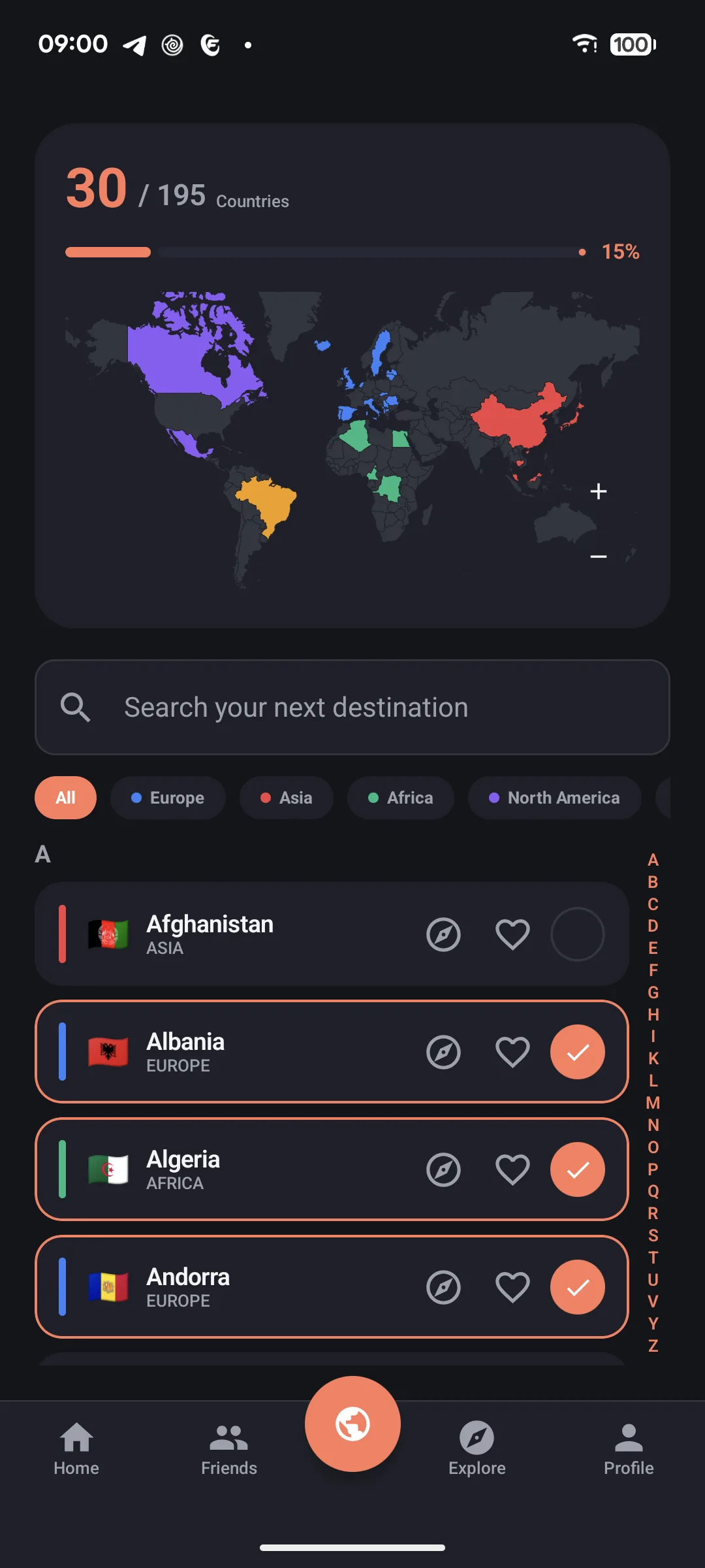 Tick off every country you visit