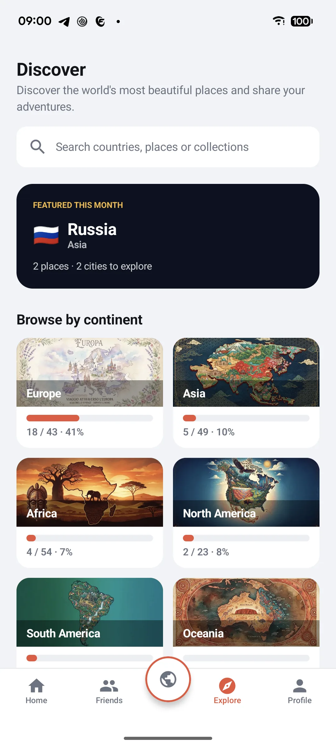 195 countries with guides & spots