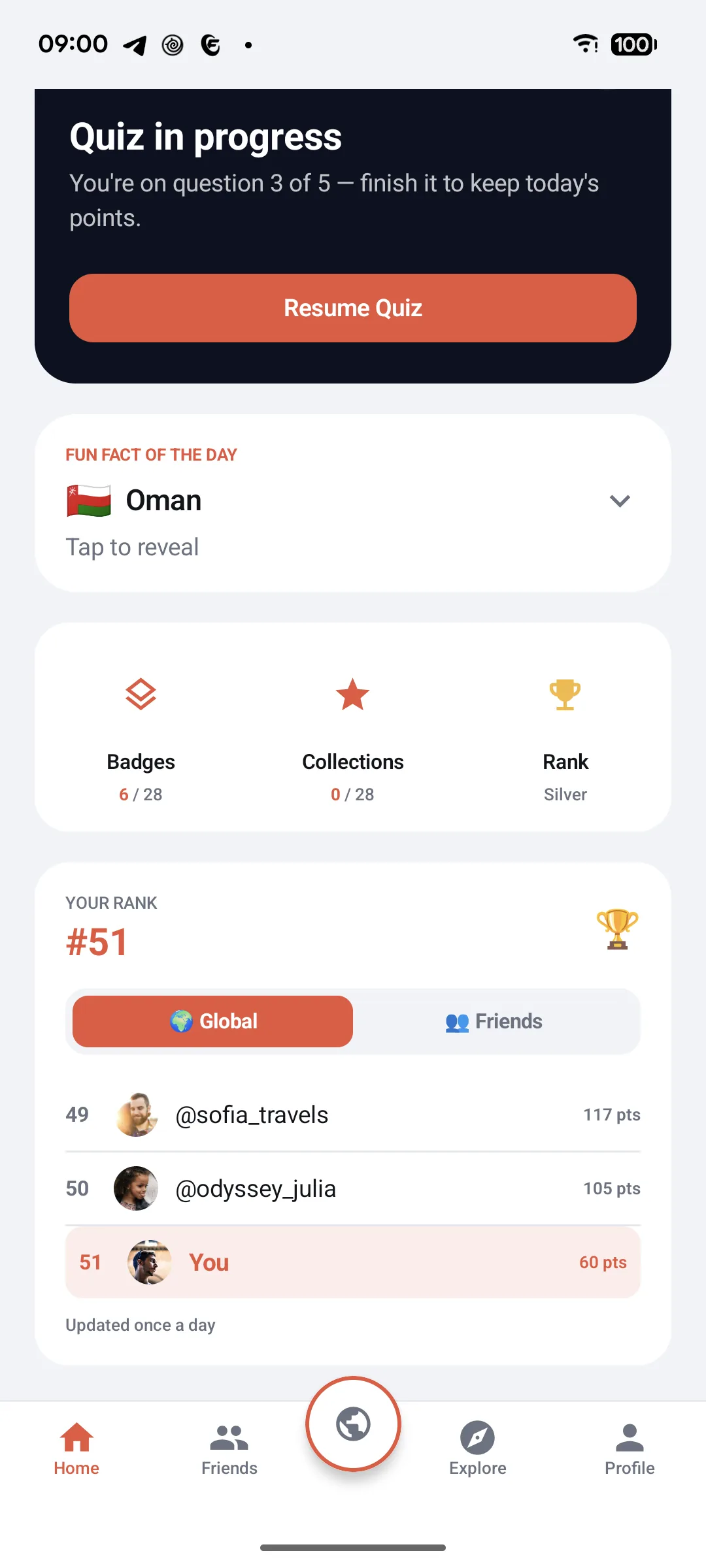 Climb the traveller leaderboard